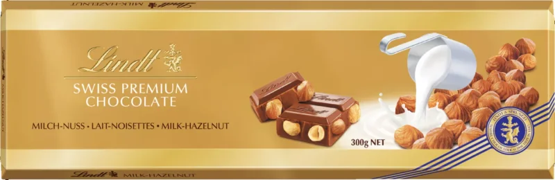 Lindt Млечен шоколад различни видове 300 г