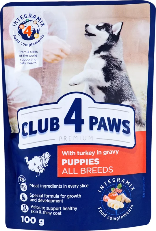 CLUB 4 PAWS Храна за кученца 100 г