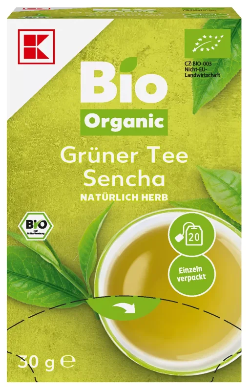 K-Bio Био зелен чай различни видове 20 х 1,5 г