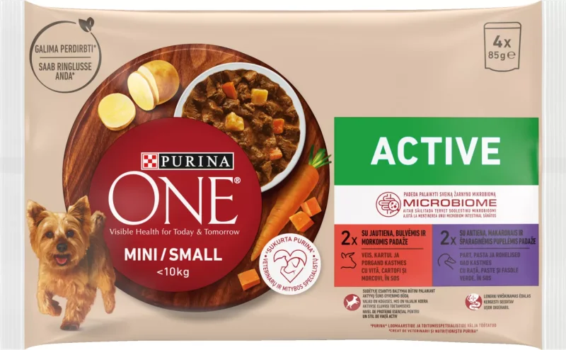 Purina One Пауч за кучета различни видове 4 х 85 г