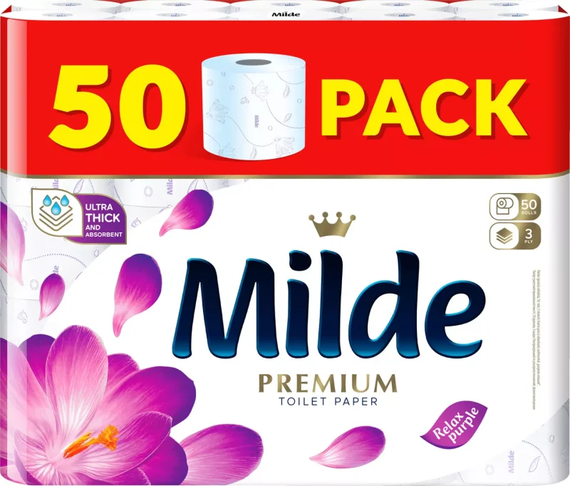 MILDE Тоалетна хартия различни видове 50 бр.