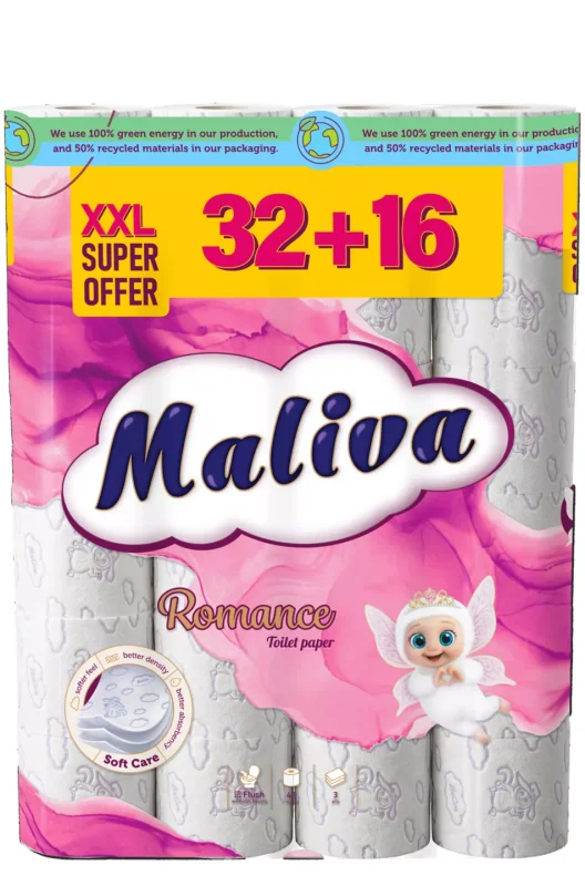 MALIVA Тоалетна хартия Romance 32 + 16 бр.