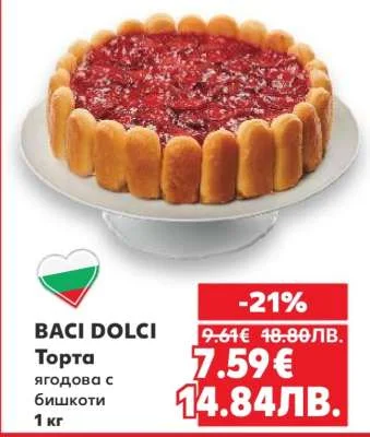BACI DOLCI Торта с бишкоти 1 кг