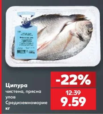 Ципура чистена, прясна улов Средиземноморие кг