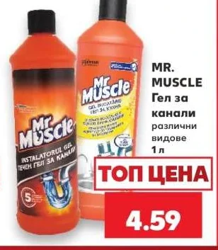 MR. MUSCLE Гел за канали различни видове 1 л