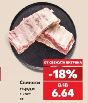 Свински гърди с кост кг