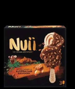 Сладолед Nuii Salted Caramel & Australian Macadamia 3 бр