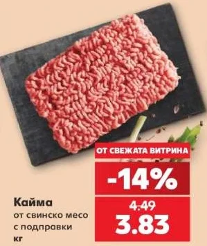 Кайма от свинско месо с подправки кг