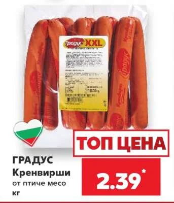 Градус Кренвирши от птиче месо кг