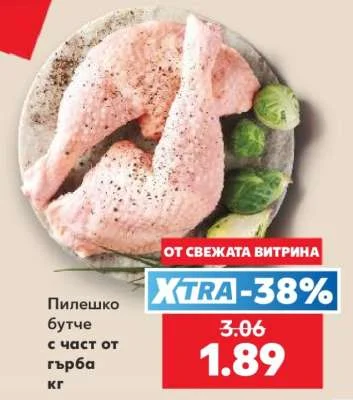 Пилешко бутче с част от гърба кг