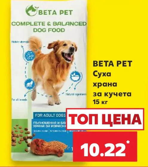 BETA PET Суха храна за кучета 15 кг