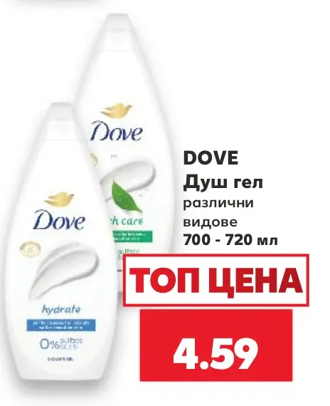 DOVE Душ гел различни видове 700 - 720 мл