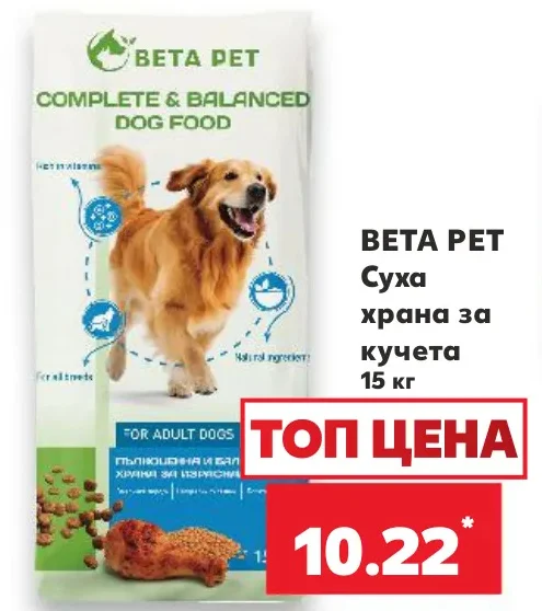 BETA PET Суха храна за кучета 15 кг