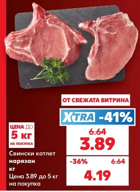 Свински котлет нарязан кг