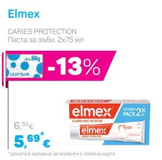 Elmex CARIES PROTECTION Паста за зъби 2х75 мл