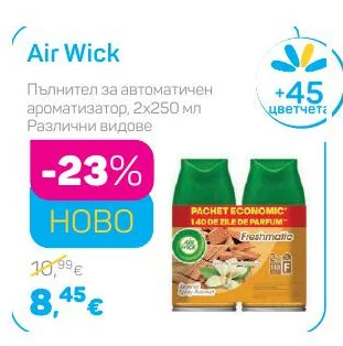 Air Wick Пълнител за автоматичен ароматизатор, Различни видове 2х250 мл