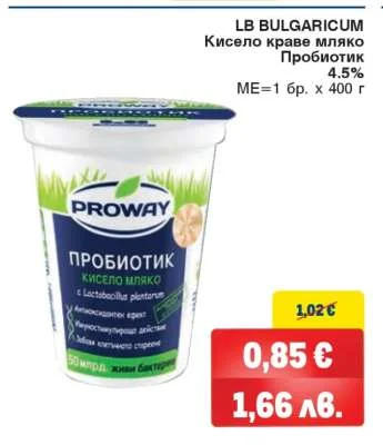 Proway Кисело мляко Пробиотик 400 г