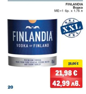 Водка Finlandia 1.75 л