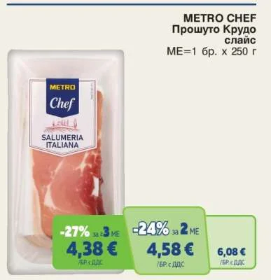 METRO CHEF Прошуто Крудо слайс 250 г