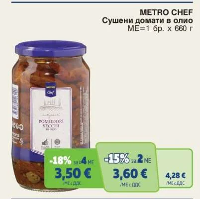 METRO CHEF Сушени домати в олио 660 г
