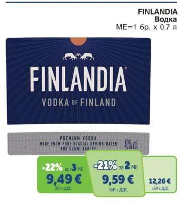 FINLANDIA Водка 0.7 л