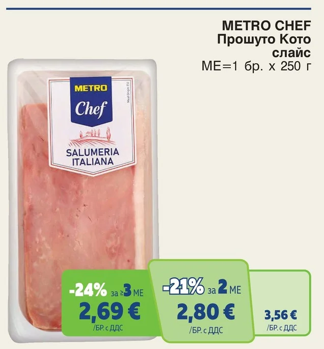 METRO CHEF Прошуто Кото слайс 250 г