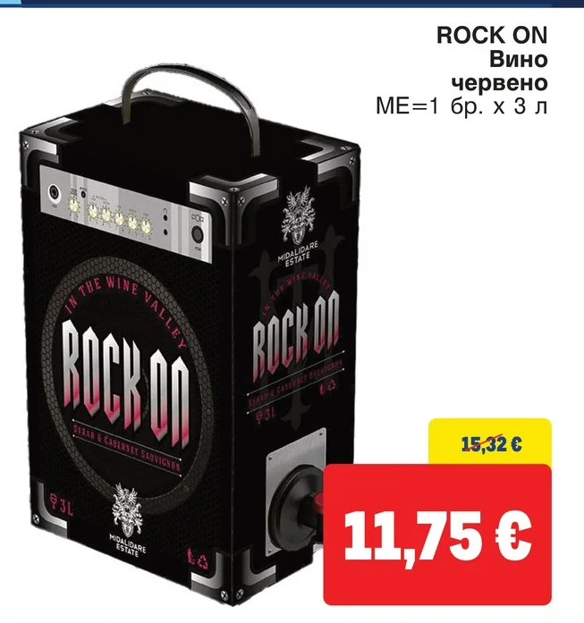 ROCK ON Вино червено 3 л