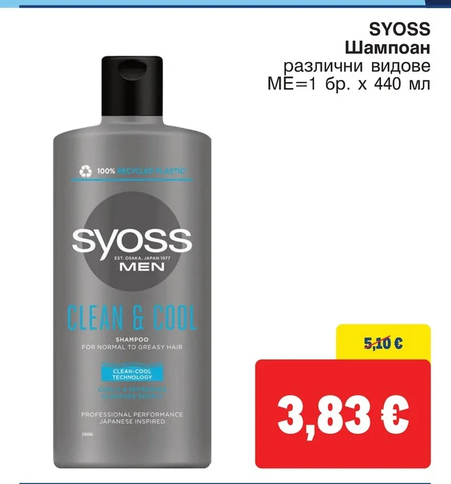 SYOSS Шампоан различни видове 440 мл