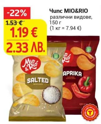 Чунс MIO&RIO различни видове 150 г