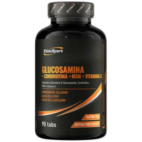 Glucosamina + Chondroitina + MSM + Vitamina C (90 дози) / 90 Таблетки - EthicSport
