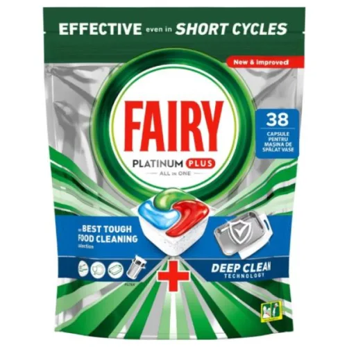 Капсули за съдомиялна Fairy Platinum all in one 38бр. - Fairy