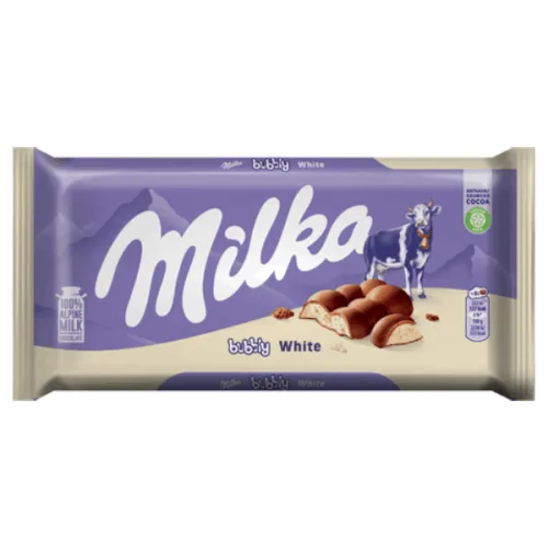 Шоколад Milka bubbly бял 95гр. - Milka