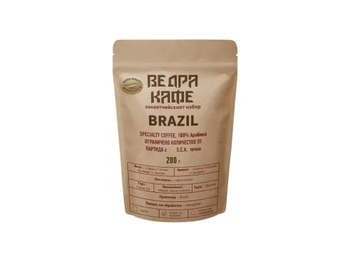 Кафе Ведра Brazil 100% Арабика 200гр Мляно
