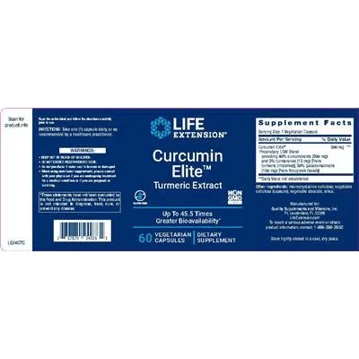 Curcumin Elite Turmeric Extract - Life Extension