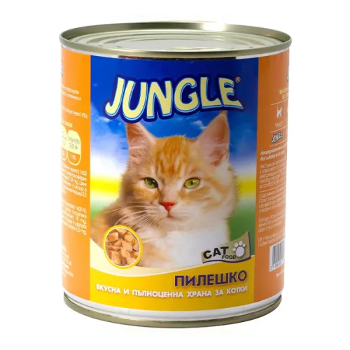 Котешка храна на хапки с пилешко месо Jungle 410 гр. - Jungle