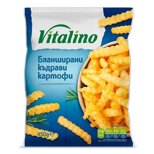 Блатширани къдрави картофи Виталино 450гр. - Виталино