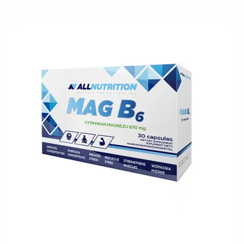 Mag B6 - Магнезий с Витамин B6, Разфасовка 30 caps - Allnutrition