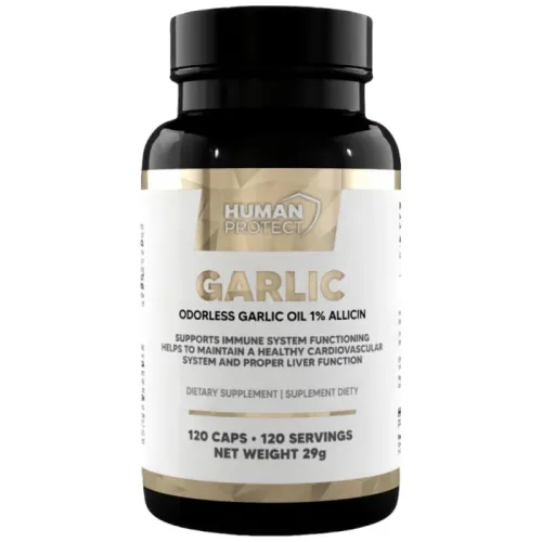 Garlic 15 mg | with 1% Allicin / 120 капсули, 120 дози - Human Protect