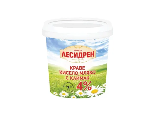 Мляко Кисело Лесидрен С Каймак 4% 990гр Рп Farm