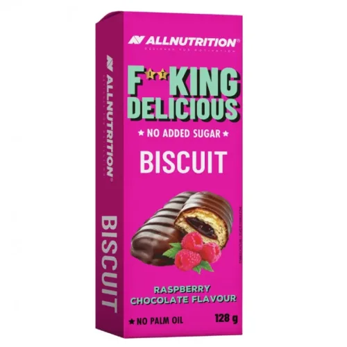 F**King Biscuit - Raspberry Chocolate - Диетични Бисквити - Allnutrition