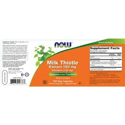 Екстракт от бял трън Silymarin 150 mg / Silymarin Milk Thistle Extract 150 mg - NOW