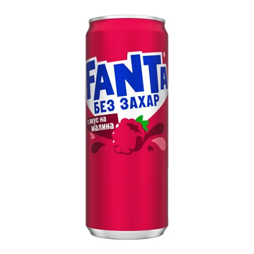 Fanta Малина без захар кен 330мл. - Fanta