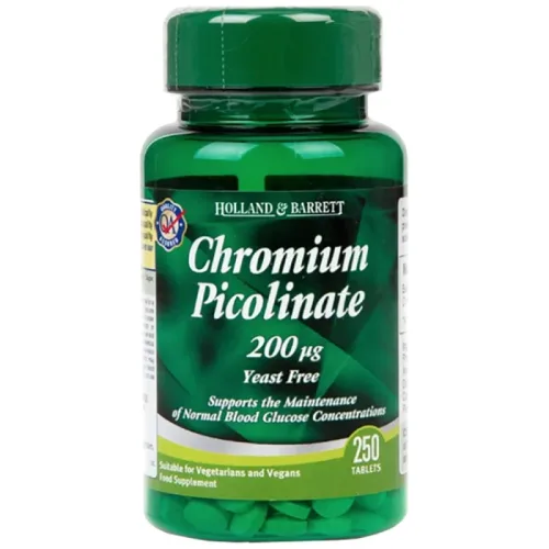 Chromium Picolinate 200 mcg / 250 Таблетки, 250 дози - Holland And Barrett