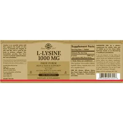 L-Lysine 1000 mg - Solgar