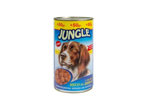 Храна За Кучета Jungle Месо От Дивеч Късчета 1.25Кг