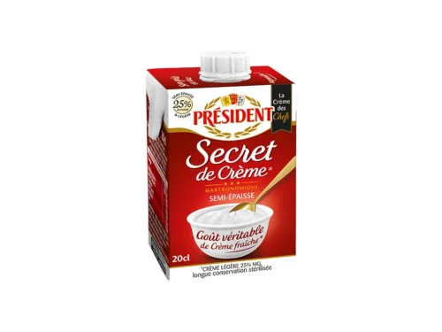 Сметана President Млечна 25%