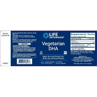 Vegetarian DHA - Life Extension