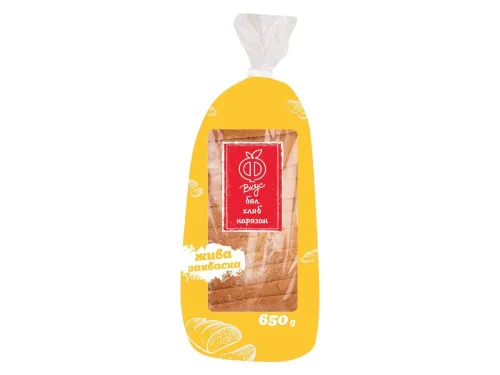 Хляб Бял Ф Вкус Нарязан 650гр