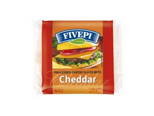 Сирене Топено Fivepi Чедър Слайс 120гр
