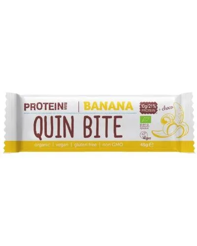 Био протеиново барче, шоко банан, 45 g, Quin Bite - Quin Bite